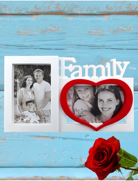 Ramă foto personalizată colaj 2 poze - Family